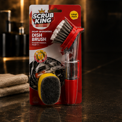 Scrub King - Heavy Duty Soap Dispensing Brush & Sponge